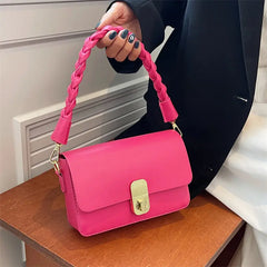 Hot PU Leather Pink Shoulder Bag For Women Crossbody Party Purse
