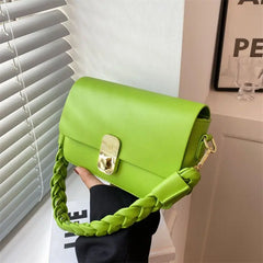 Hot PU Leather Pink Shoulder Bag For Women Crossbody Party Purse