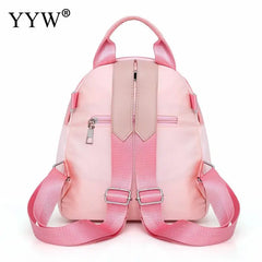 Pink Embroidery Flower Women's Backpack Preppy Style Casual Lovely Backpack