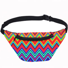 Psychedelic Colorful Fanny Pack Waist Bag Girls Women