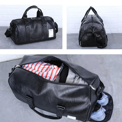 PU Leather Luggage Bag With Shoes Pocket
