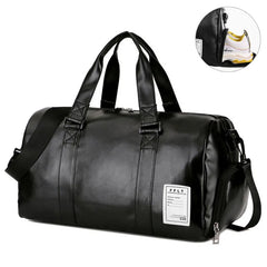 PU Leather Luggage Bag With Shoes Pocket