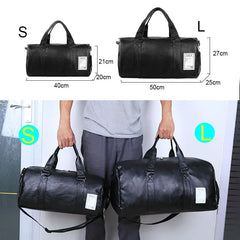 PU Leather Luggage Bag With Shoes Pocket
