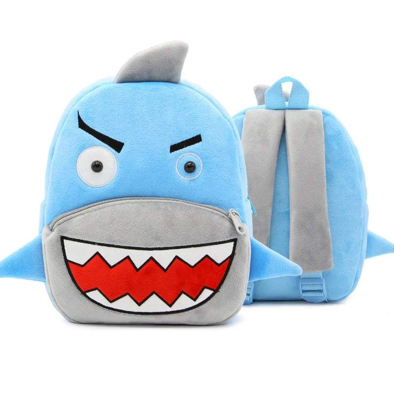 Toddler's Mini School Bags Cartoon Animal Plush Backpack