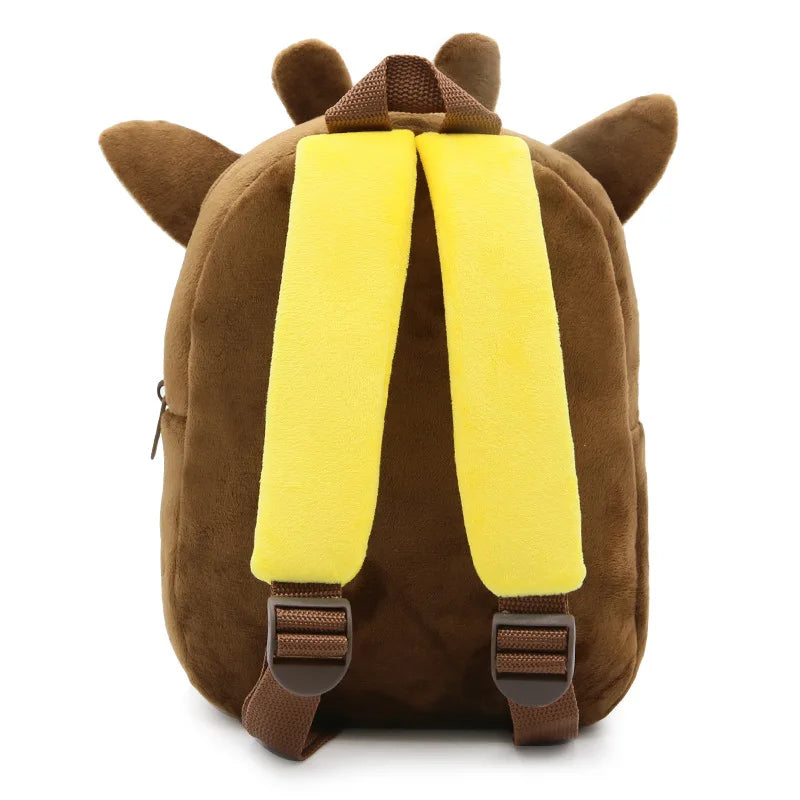Toddler's Mini School Bags Cartoon Animal Plush Backpack
