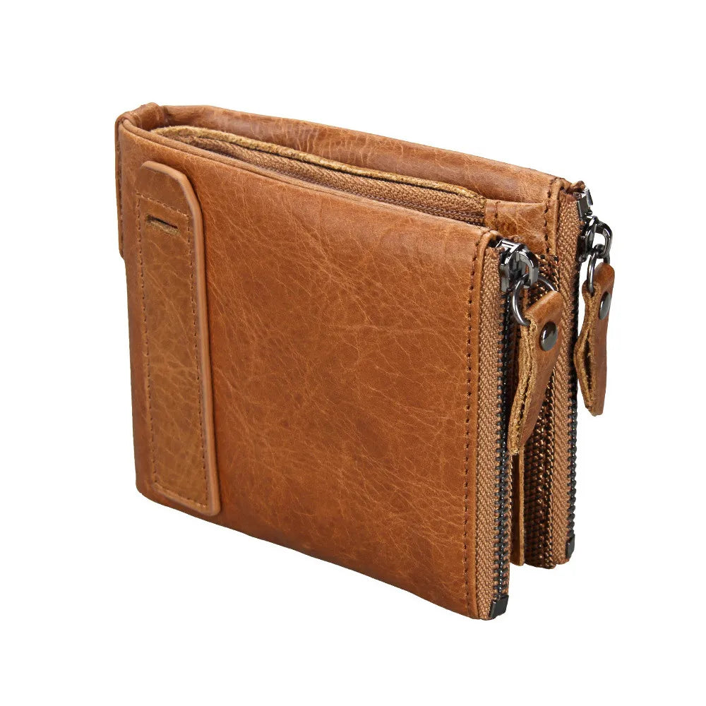 Hot Crazy Horse Real leather men wallets Vintage leather wallet for men cowboy w