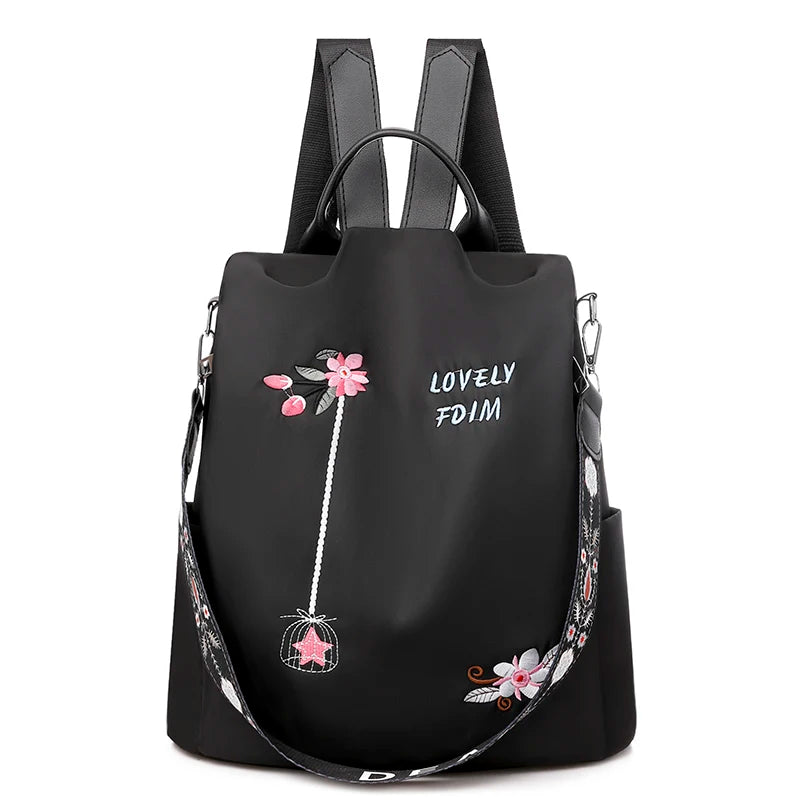 Anti-theft Women Backpacks Waterproof Oxford School Bag For Girl