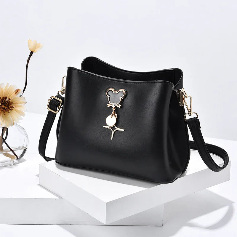 Women's Bucket Bag European Style Shoulder Messenger Bag