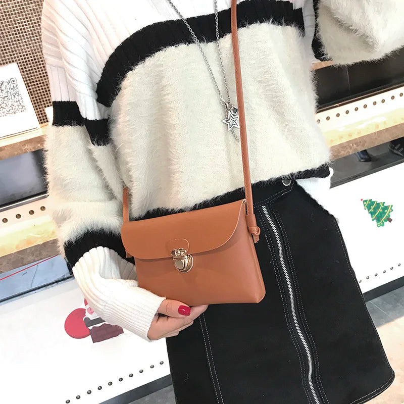 Delicate Handbags High PU Leather Women Crossbody Bags Female Street