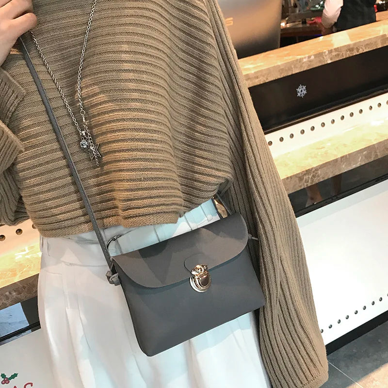 Delicate Handbags High PU Leather Women Crossbody Bags Female Street