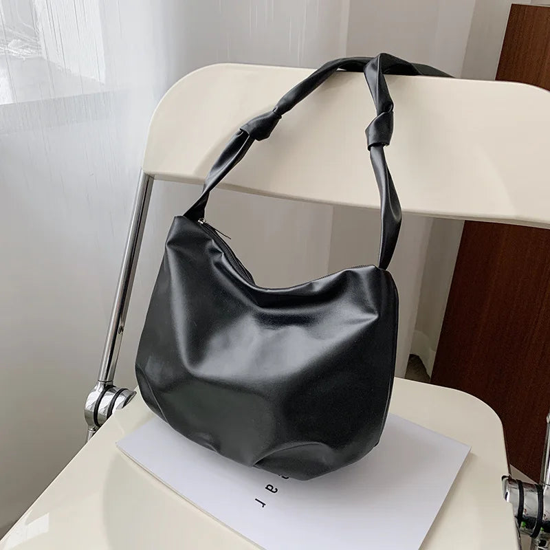 Hot Pure Colour High PU Leather Women Crossbody Bag Small Subaxillary Bag