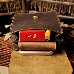 Hot Leather Travel Hook Fanny Waist Belt Pack Phone Cigarette Pouch Case for Men