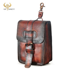 Hot Leather Travel Hook Fanny Waist Belt Pack Phone Cigarette Pouch Case for Men