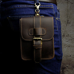 Leather Travel Waist Belt Pack Bag Phone Pouch Case For Men