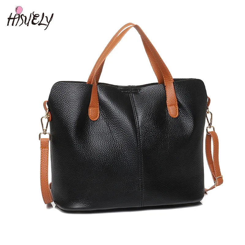 Hot Red Women PU Leather Handbags Large Capacity Shoulder Bags