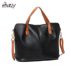 Hot Red Women PU Leather Handbags Large Capacity Shoulder Bags