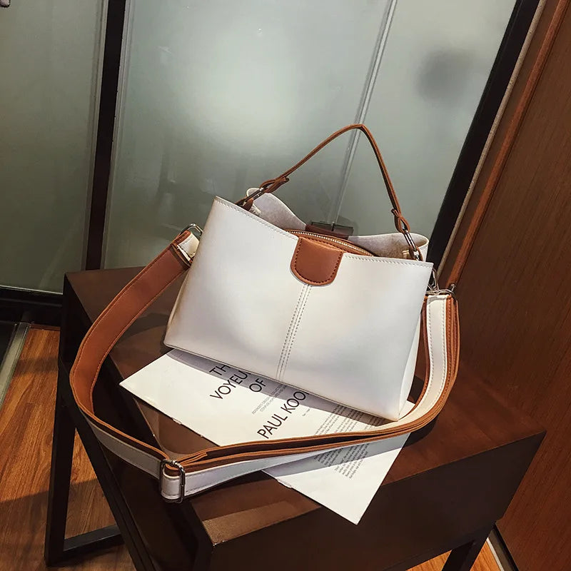 Vintage Soft Women Crossbody Bags Top-handle Casual