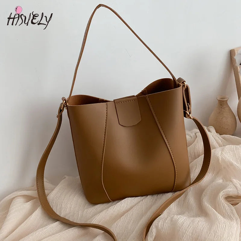 Retro Soft Women Crossbody Bags Vintage Shoulder Bags Casual Totes