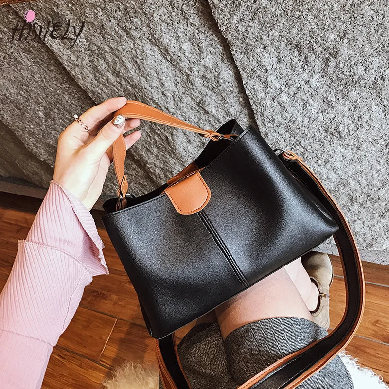 Vintage Soft Women Crossbody Bags Top-handle Casual