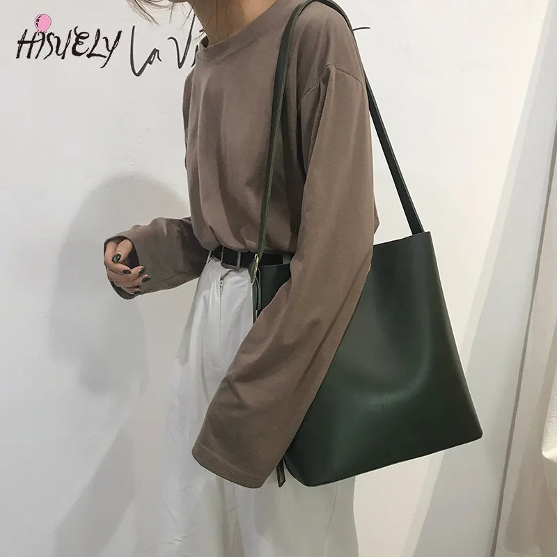 Retro Soft Women Crossbody Bags Vintage Shoulder Bags Top-handle