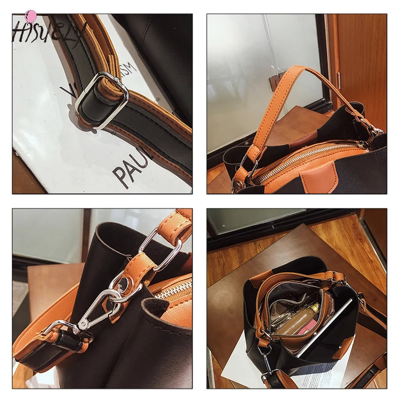 Vintage Soft Women Crossbody Bags Top-handle Casual