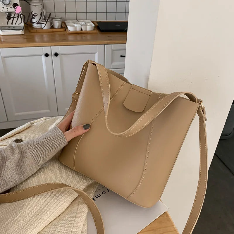 Retro Soft Women Crossbody Bags Vintage Shoulder Bags Casual Totes