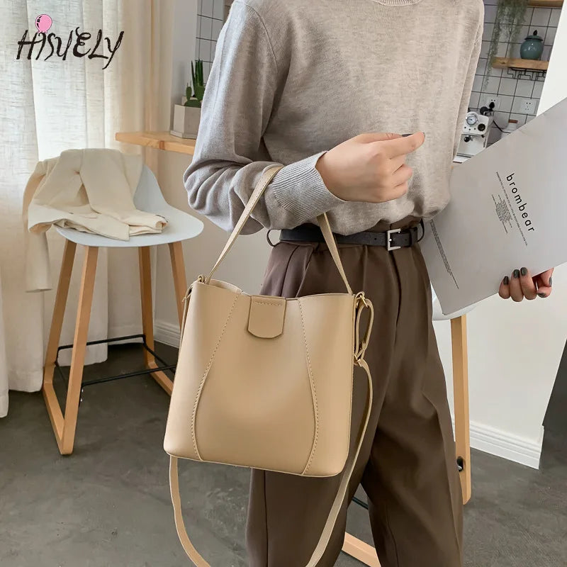 Retro Soft Women Crossbody Bags Vintage Shoulder Bags Casual Totes