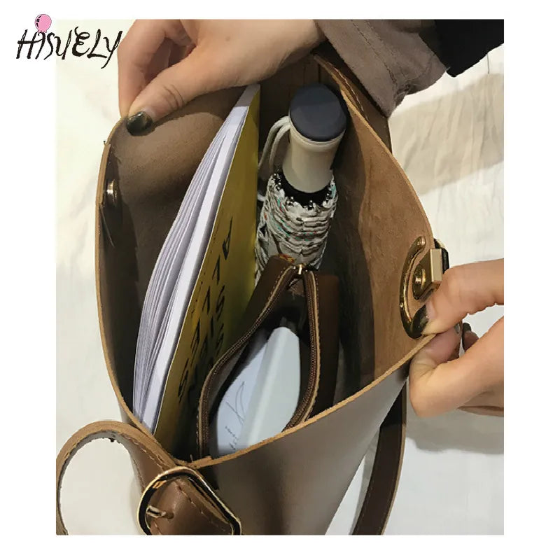 Retro Soft Women Crossbody Bags Vintage Shoulder Bags Top-handle
