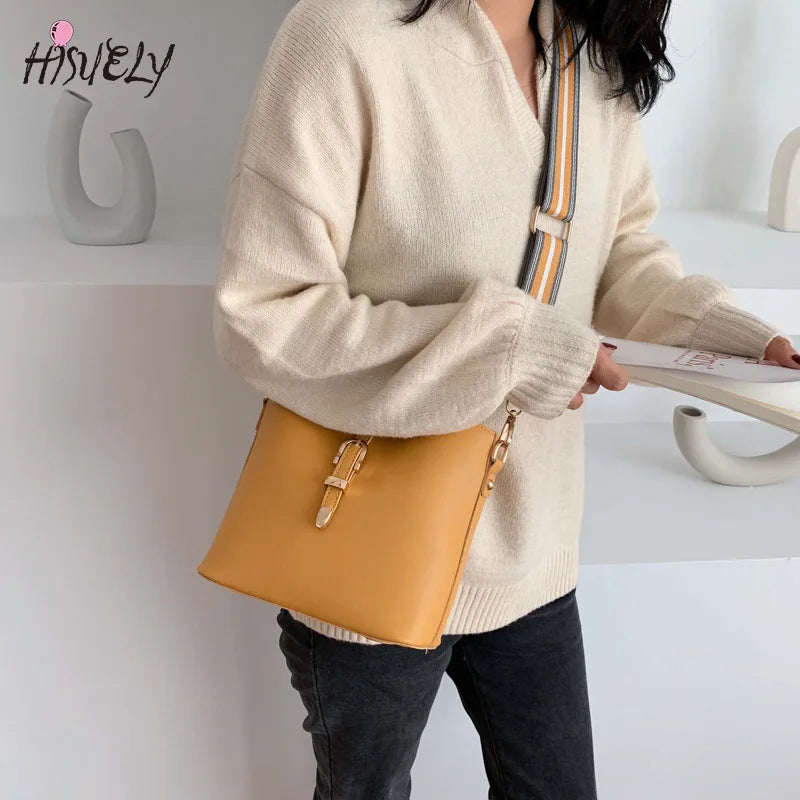 Retro Soft Women Crossbody Bags Vintage Shoulder Bags Top-handle Casual Totes