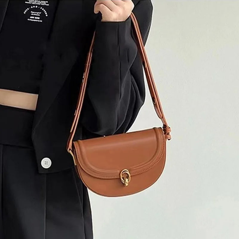 Hot Saddle Crossbody Bag for Women Vintage Shoulder Handbag Purse