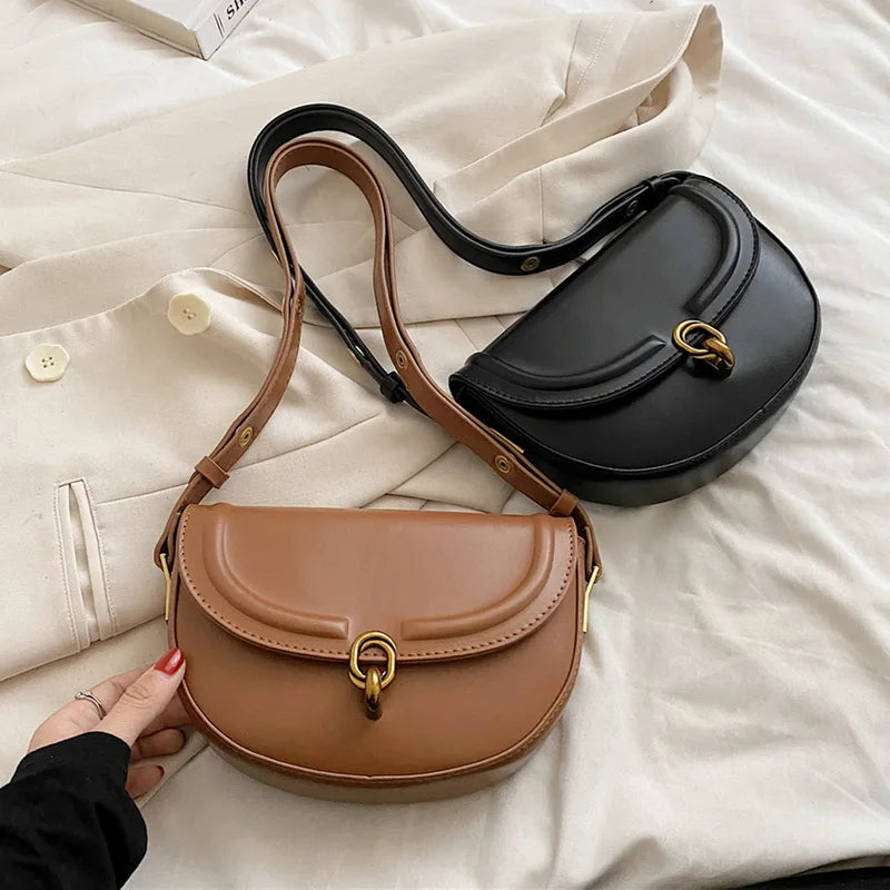Hot Saddle Crossbody Bag for Women Vintage Shoulder Handbag Purse