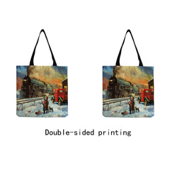 Santa Claus Tote Bag Christmas Candy Gift Handbags High Capacity