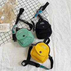 Small Crossbody Bag Canvas Student Shoulder Messenger Handbag
