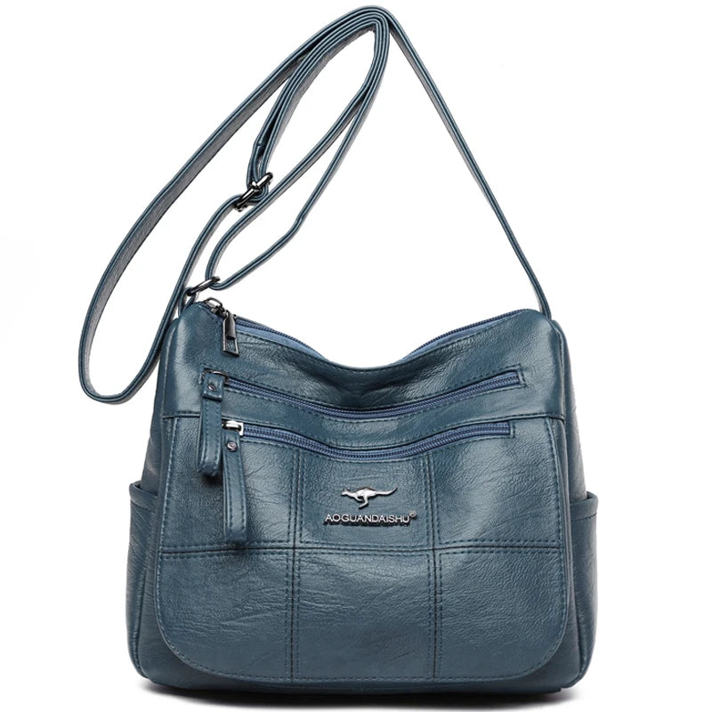 Soft Leather Handbags Purses Women Shoulder Crossbody Messenger Bags