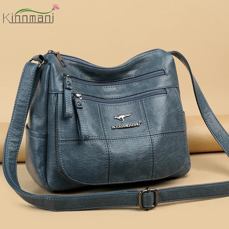 Soft Leather Handbags Purses Women Shoulder Crossbody Messenger Bags