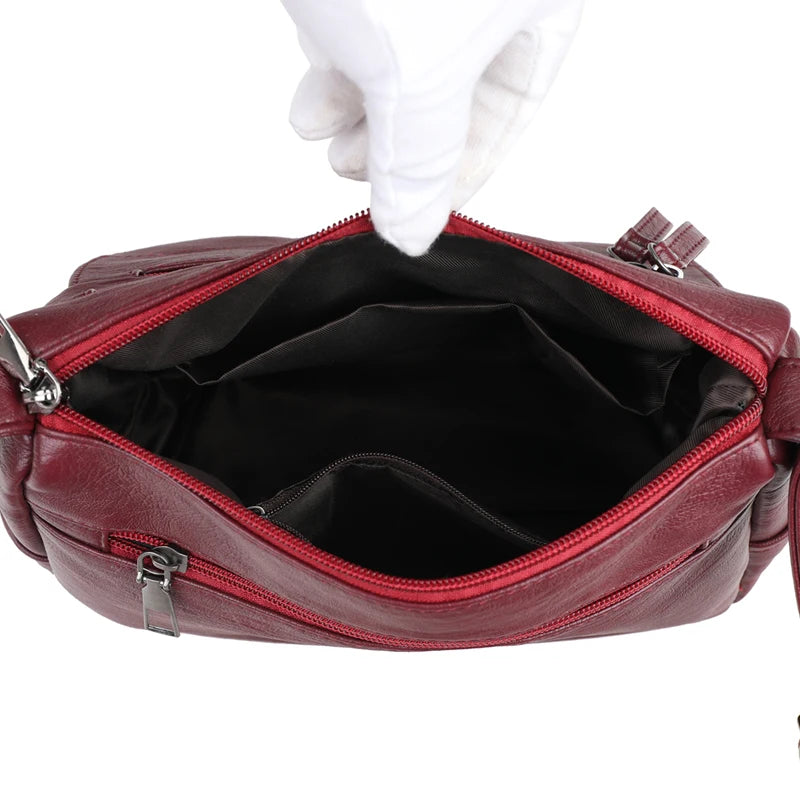 Soft Leather Handbags Purses Women Shoulder Crossbody Messenger Bags