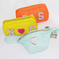 Personalized Glitter Chenille Patches Waist Bag