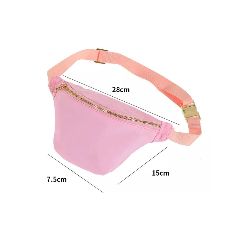 Personalized Glitter Chenille Patches Waist Bag