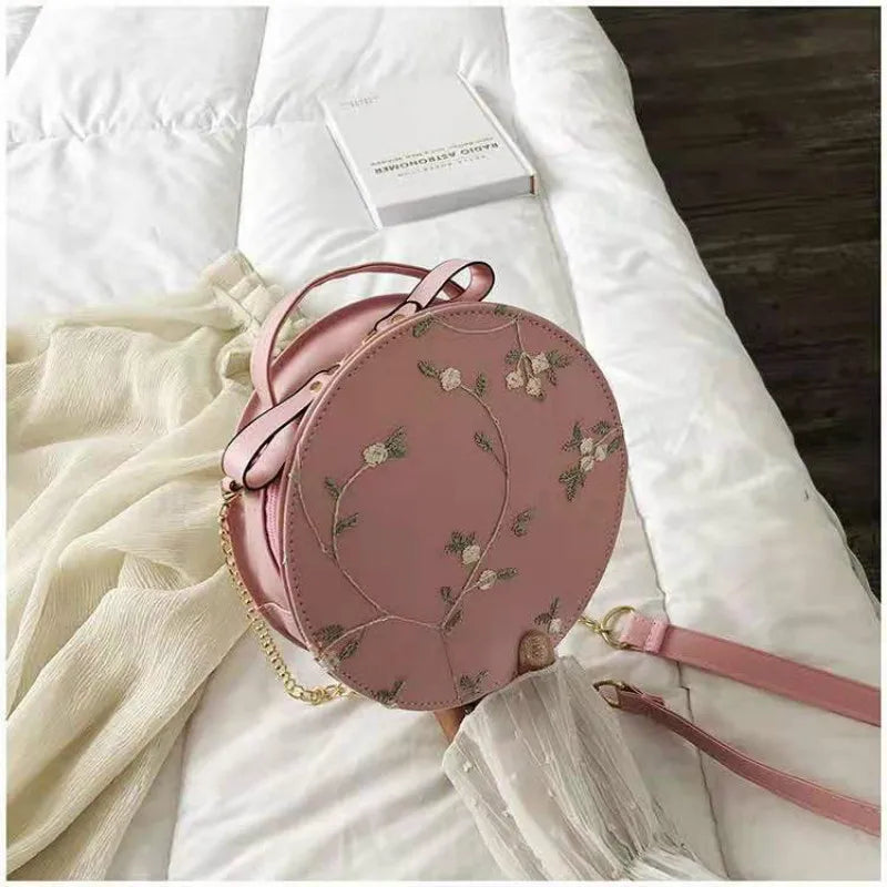 Lace Round Handbags Women Crossbody Bags