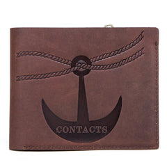 Vintage Crazy Horse Leather Men's Wallet Lightweight Cow Leather Wallet