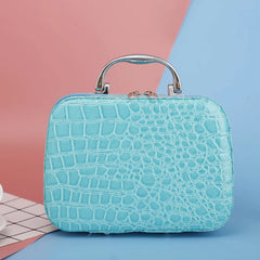 Women Beauticians Cosmetic Bags Travel Handbags PU Leather Organizer Makeup Bag