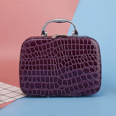 Women Beauticians Cosmetic Bags Travel Handbags PU Leather Organizer Makeup Bag