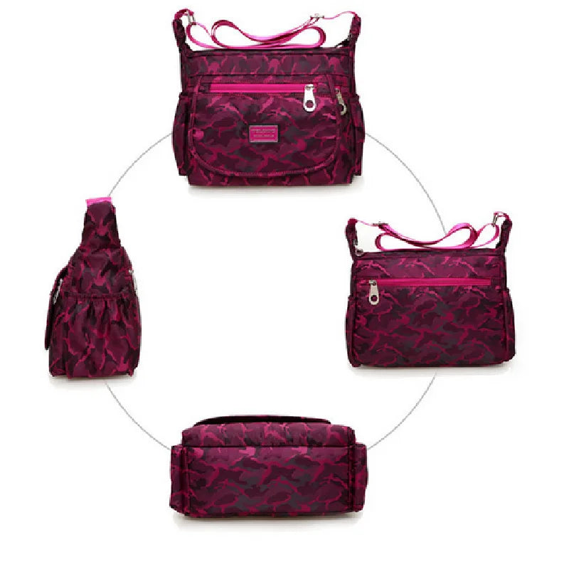 Waterproof Cloth Crossbody Bag Shoulder Bag Travel Messenger Bag