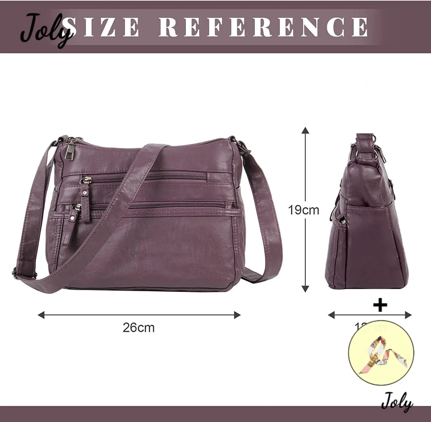 Vintage Leather Crossbody Bag Small Hobo Shoulder Bag Pockets Ladies Messenger