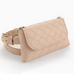 Faux Leather Waist Bag Retro Pouch Chain Belt