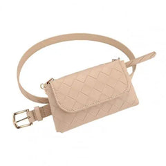 Faux Leather Waist Bag Retro Pouch Chain Belt
