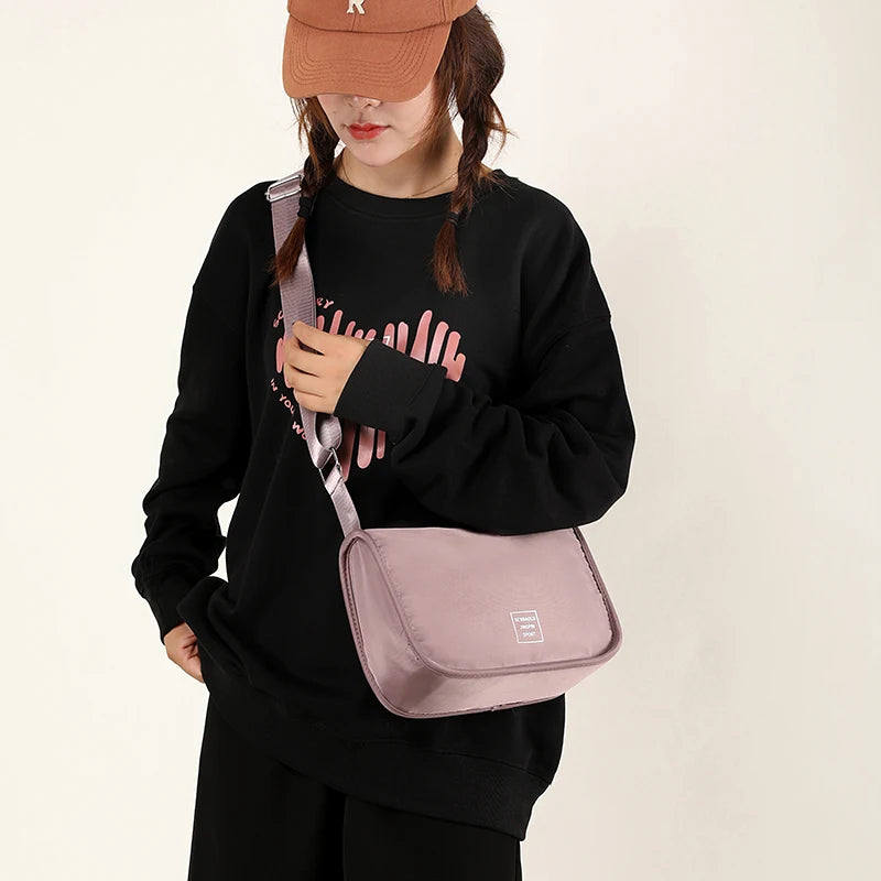 Small Women's Nylon Shoulder Bag Daily CrossBody Purse Mobile Phone Bag