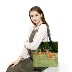 Animal Elephant Horse Print Shoulder Bag Large Capacity Eco-Friendly Shopping Ba