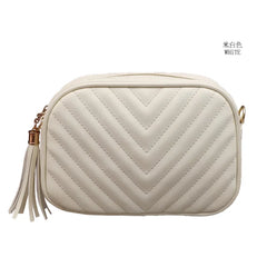 Women Casual Chain Embroidery Crossbody Bag Tassel Shoulder Bag