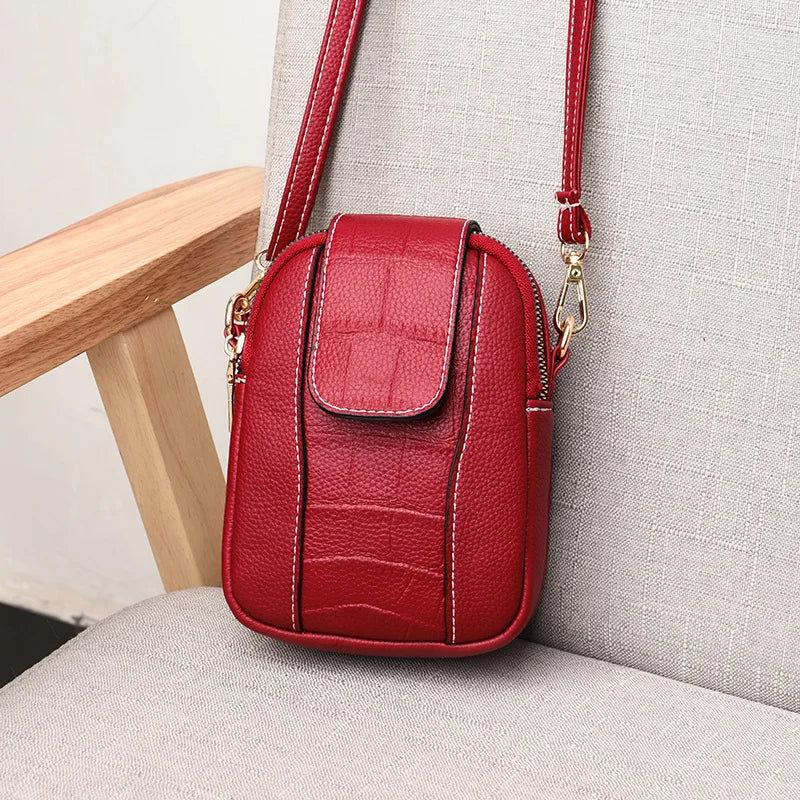 Women's One Shoulder Crossbody Phone Bag Vertical Mini Bag